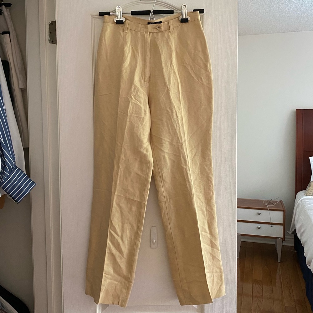 Sisley High Waisted Linen Pants: Size 40 IT (XS)